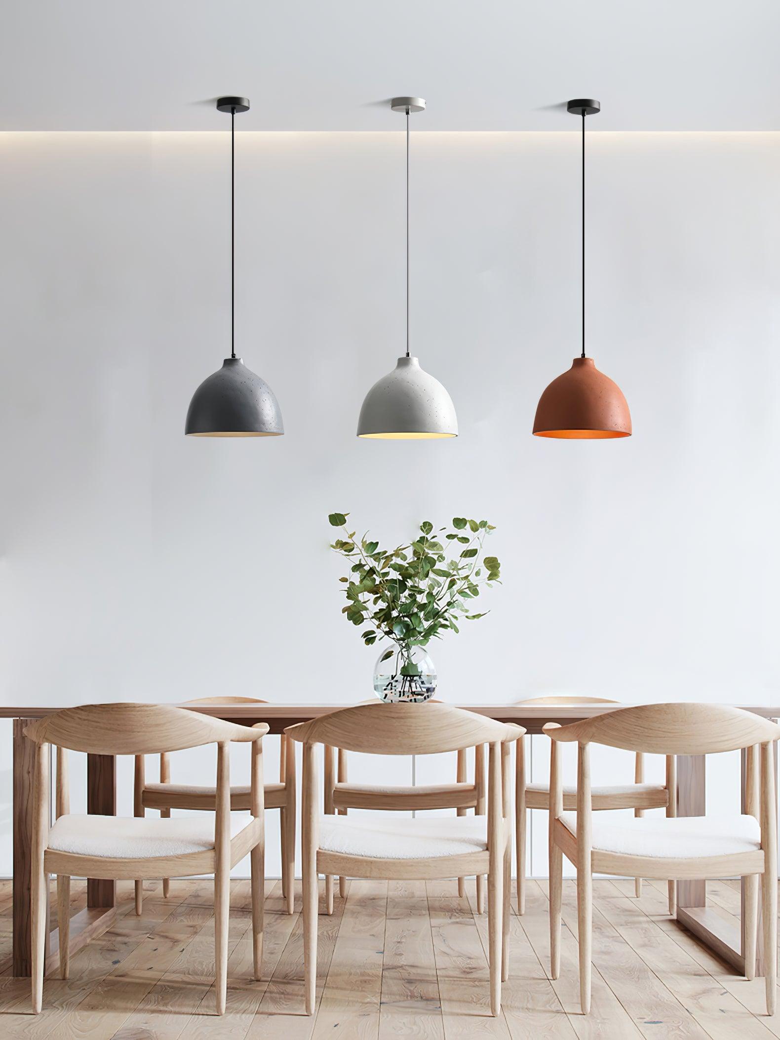 Modern Resin Bowl Pendant Light Hanging Ceiling Lamp for Kitchen and Dining Room