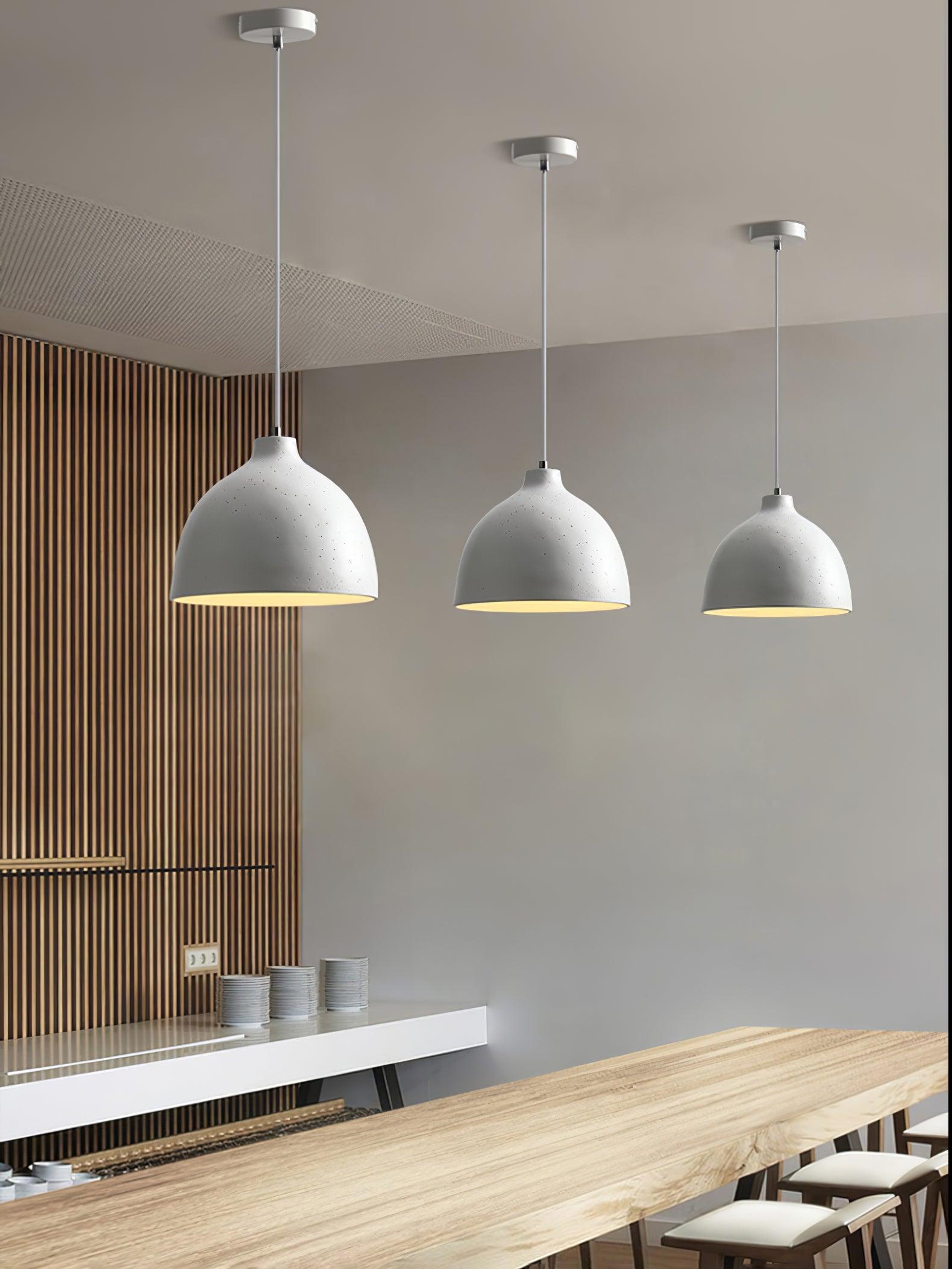 Modern Resin Bowl Pendant Light Hanging Ceiling Lamp for Kitchen and Dining Room