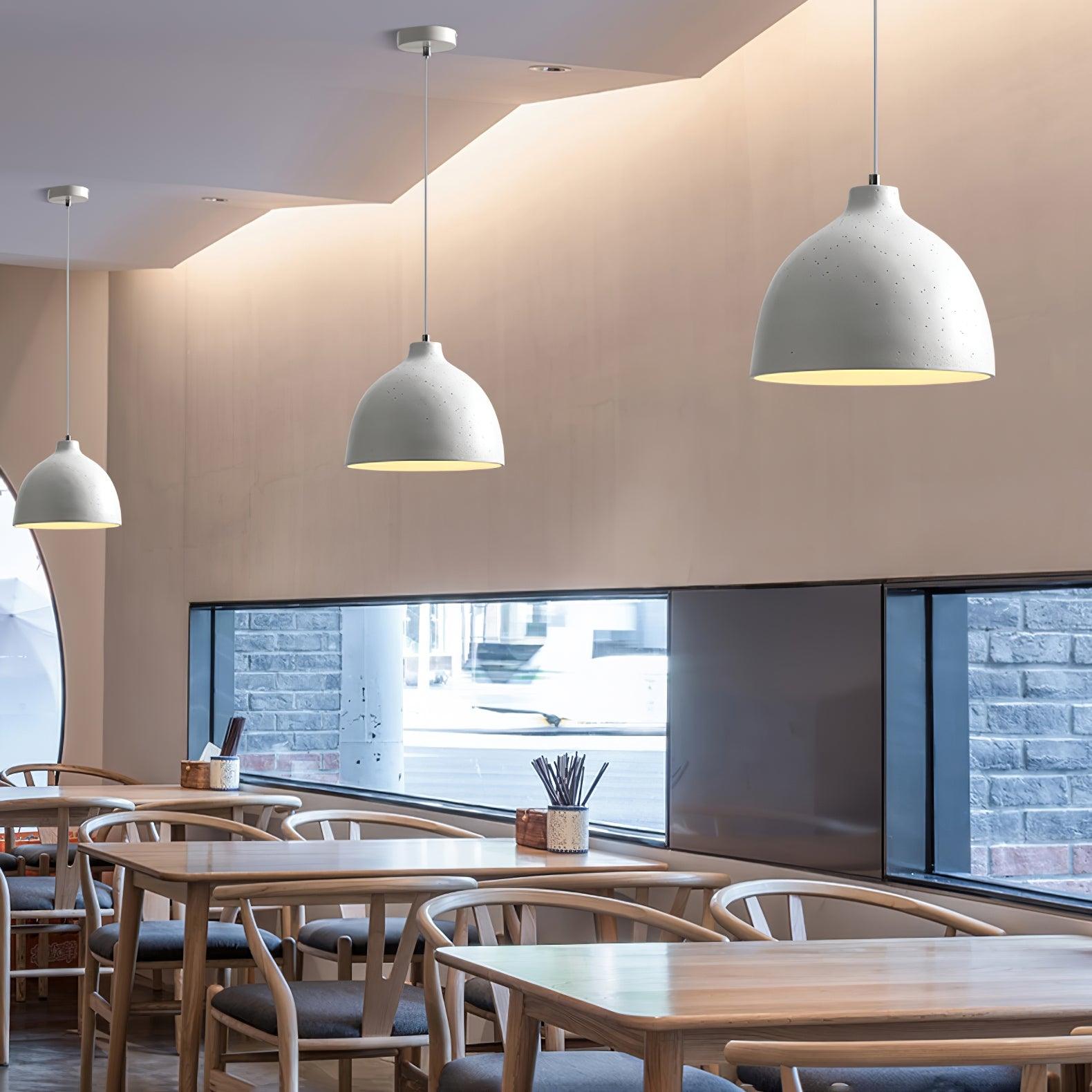 Modern Resin Bowl Pendant Light Hanging Ceiling Lamp for Kitchen and Dining Room