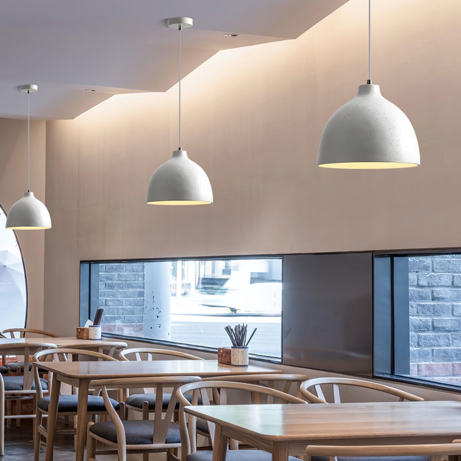 Modern Resin Bowl Pendant Light Hanging Ceiling Lamp for Kitchen and Dining Room