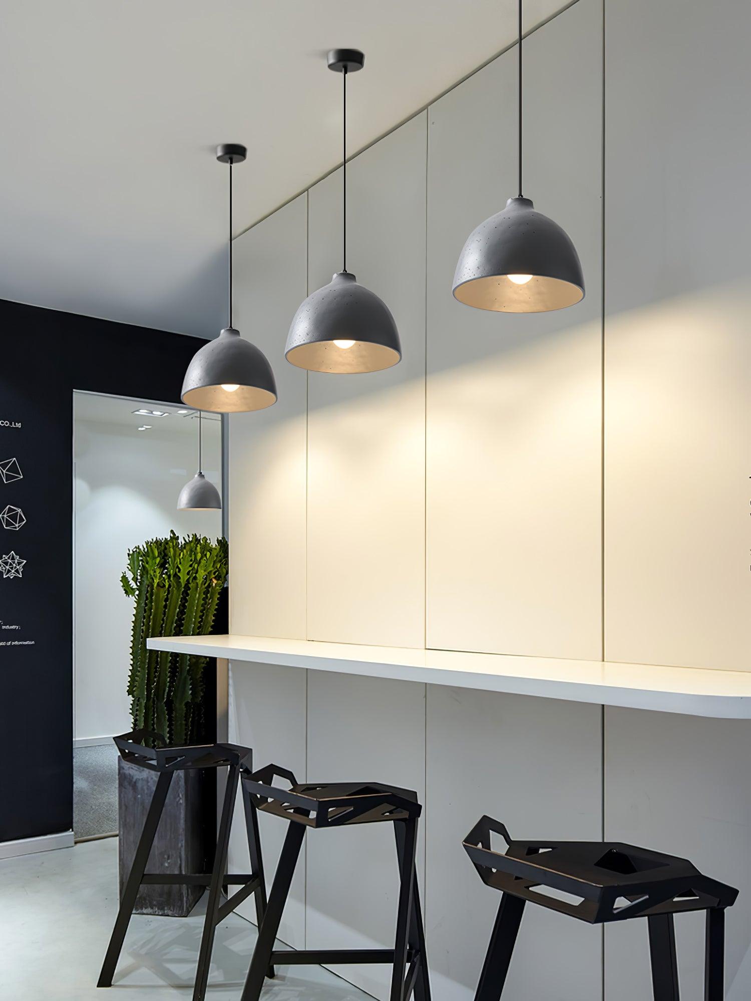 Modern Resin Bowl Pendant Light Hanging Ceiling Lamp for Kitchen and Dining Room