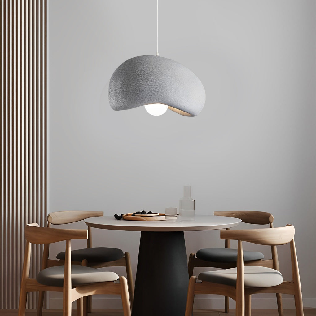 Modern Resin Cloud Donut Pendant Light Creative Semicircle LED Chandelier for Living Room