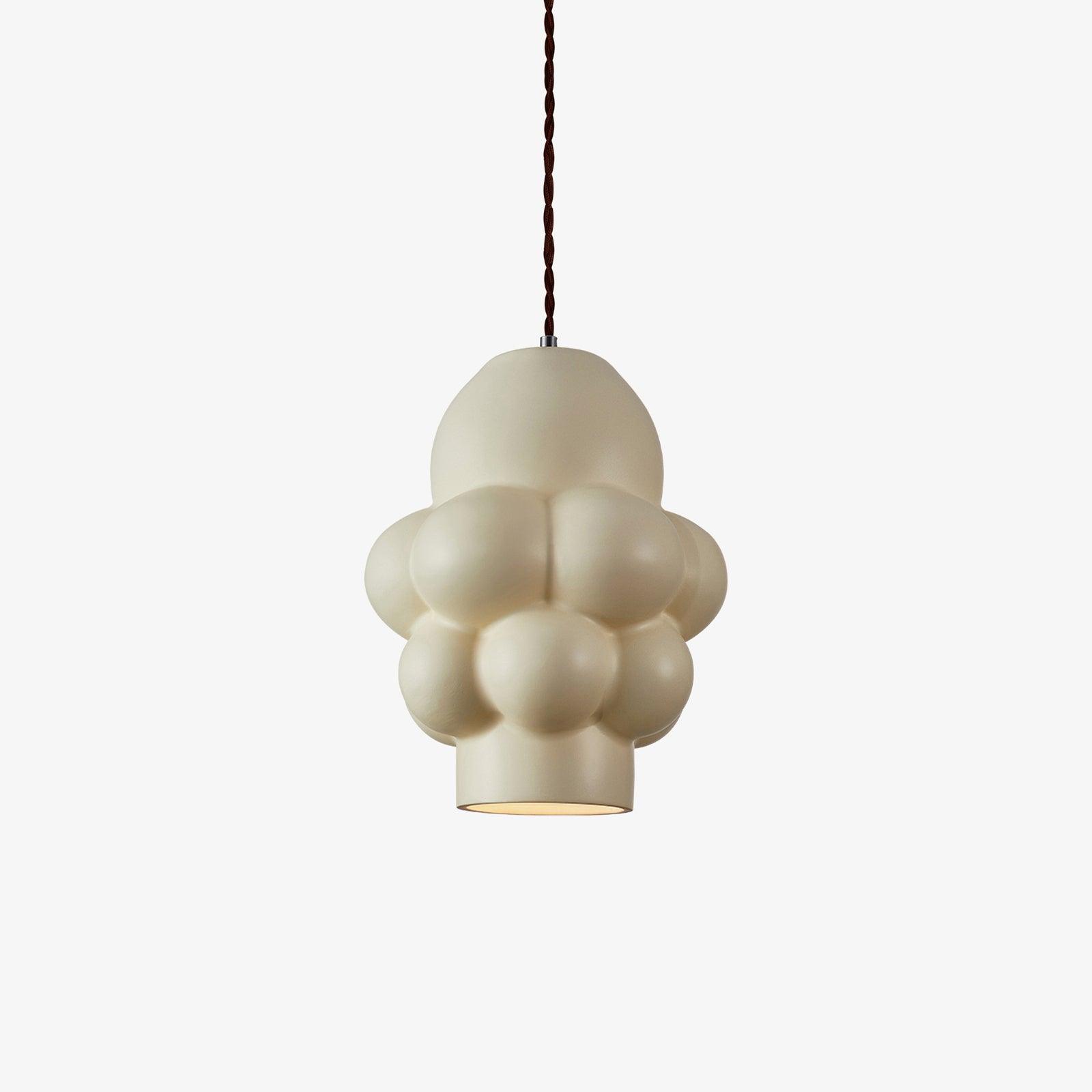Modern Resin Cream Pendant Light Minimalist Hanging Ceiling Lamp for Home Interior