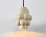 Modern Resin Cream Pendant Light Minimalist Hanging Ceiling Lamp for Home Interior