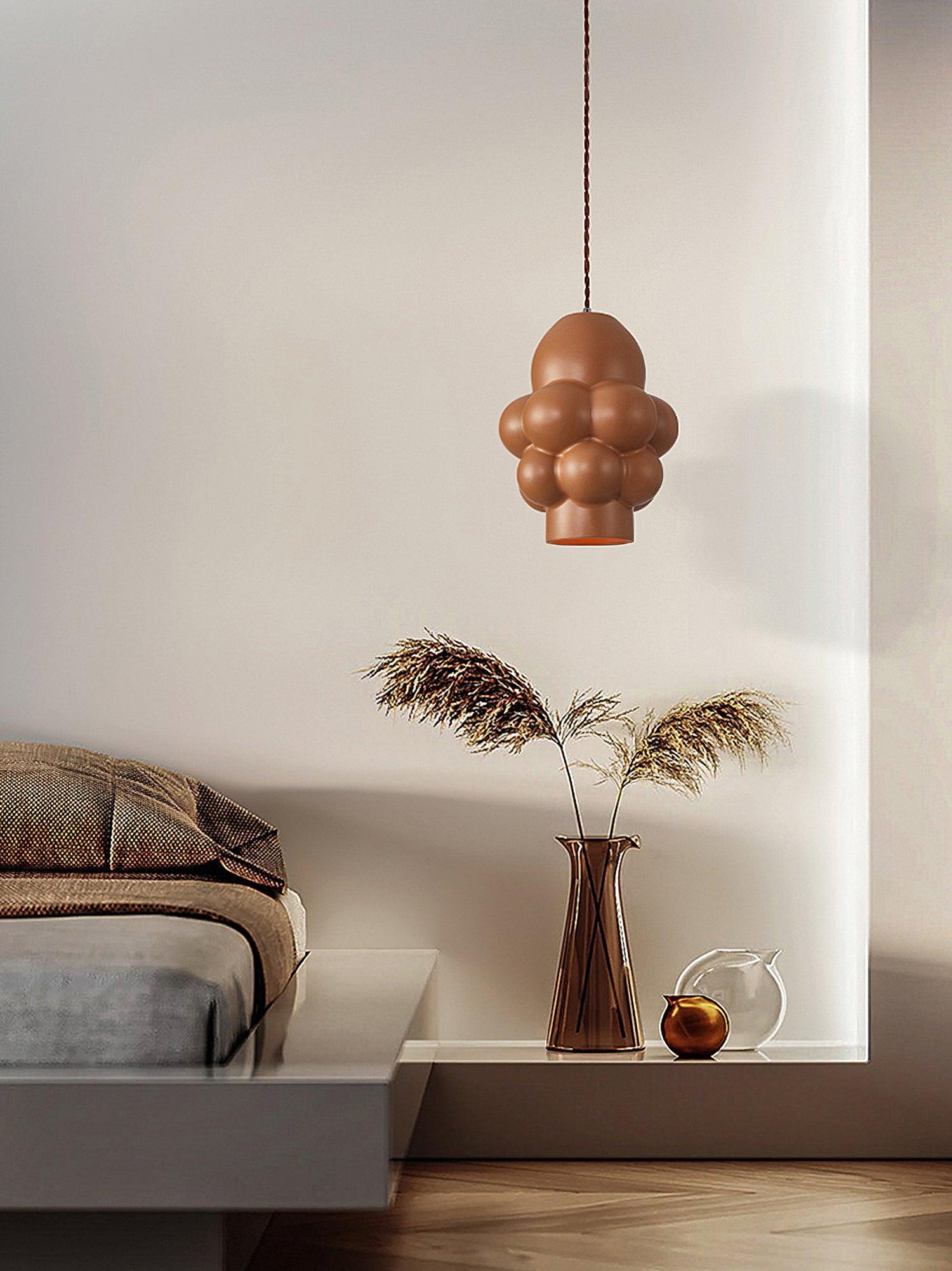 Modern Resin Cream Pendant Light Minimalist Hanging Ceiling Lamp for Home Interior