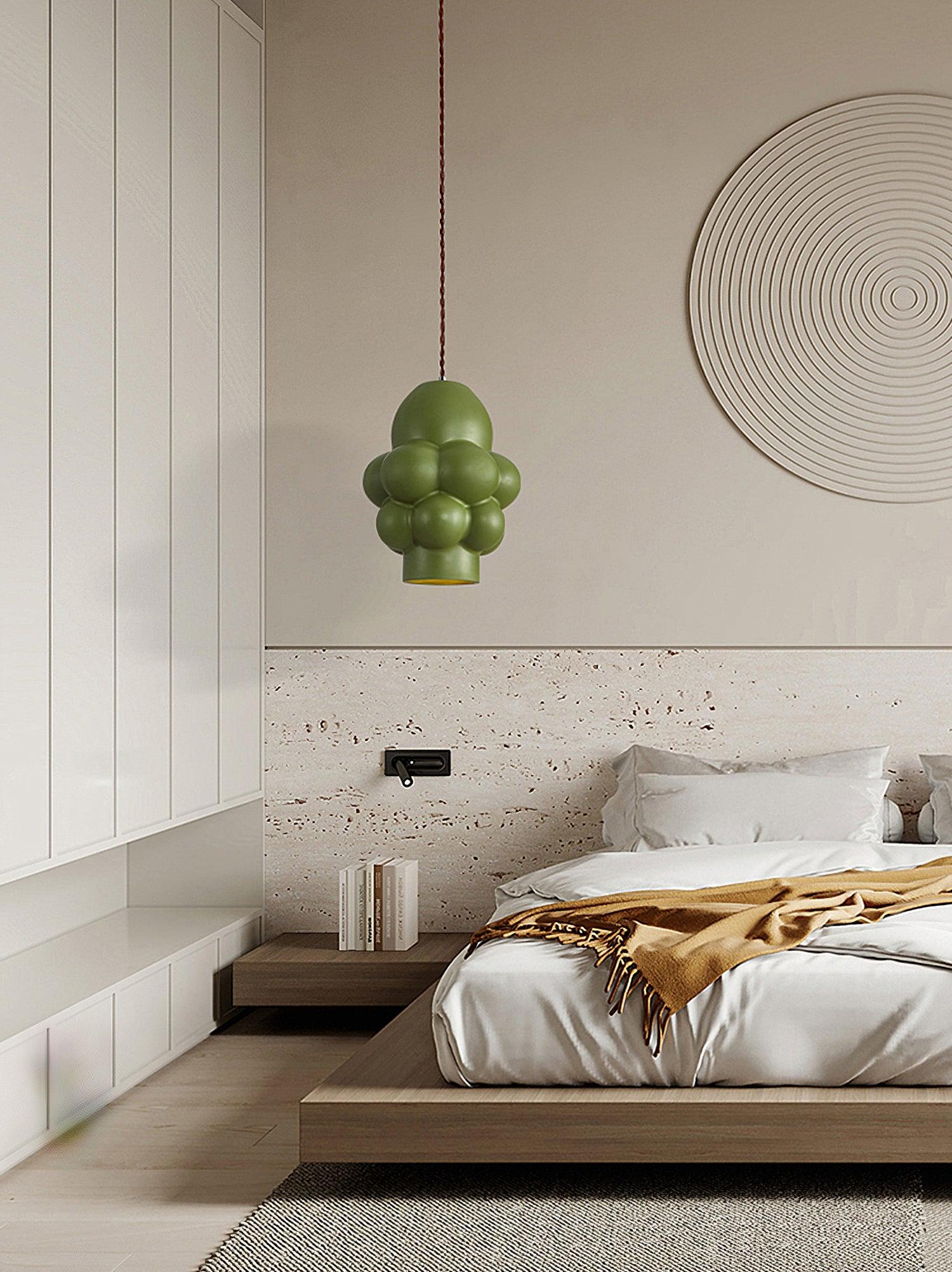 Modern Resin Cream Pendant Light Minimalist Hanging Ceiling Lamp for Home Interior