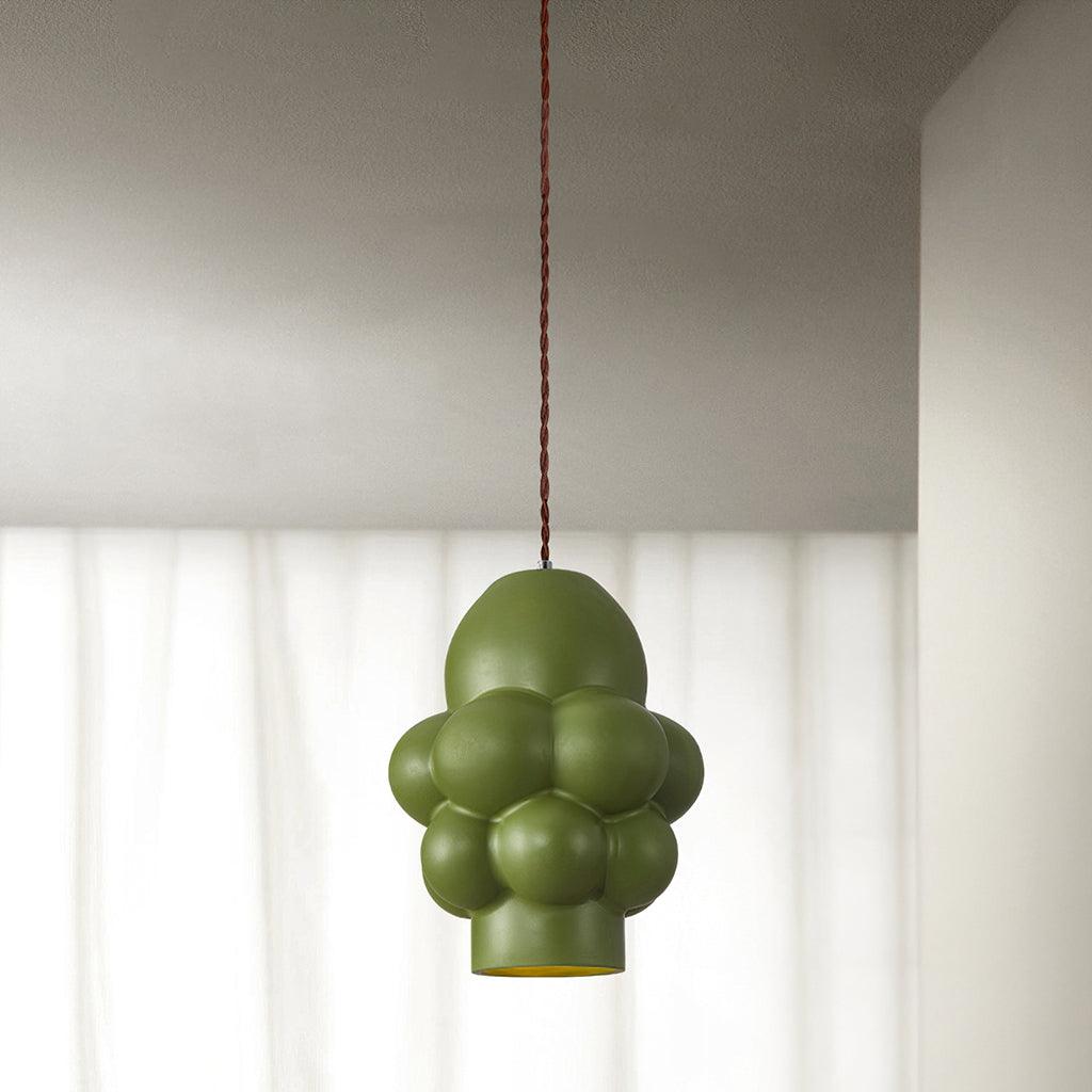 Modern Resin Cream Pendant Light Minimalist Hanging Ceiling Lamp for Home Interior