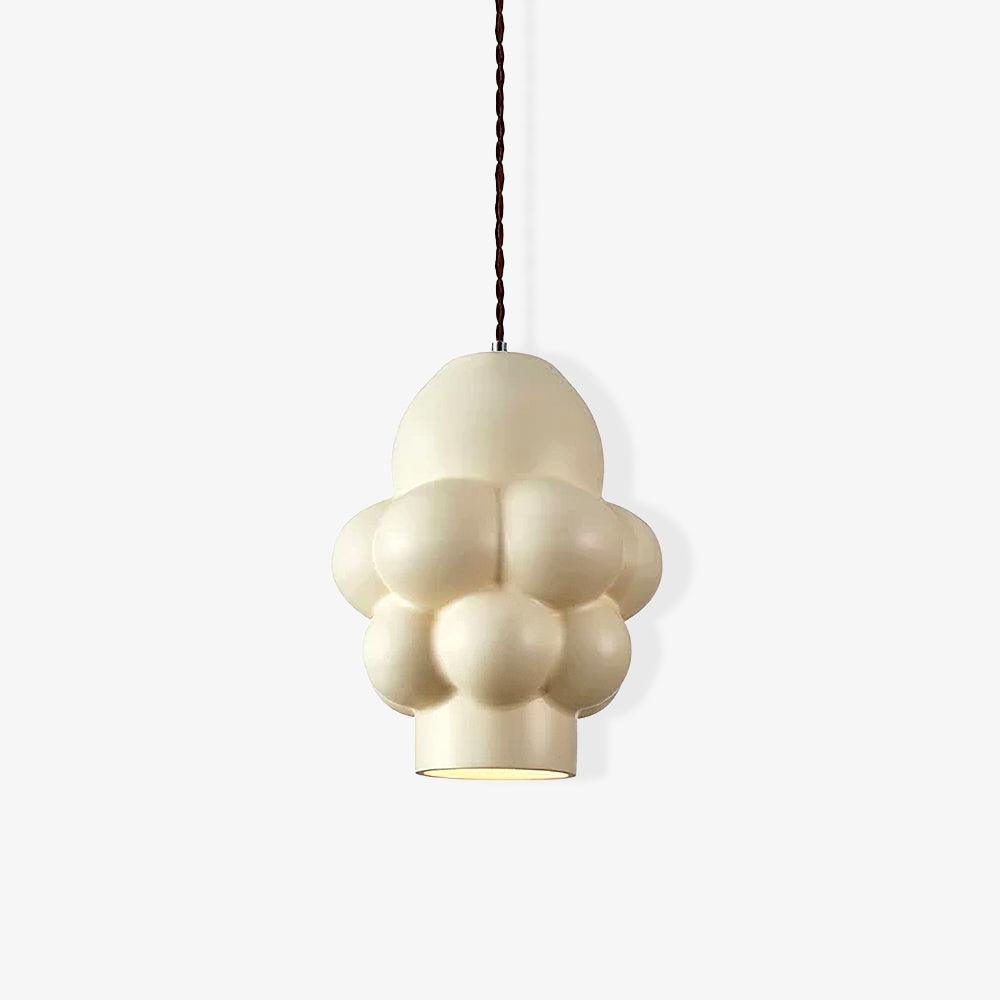 Modern Resin Cream Pendant Light Minimalist Hanging Ceiling Lamp for Home Interior