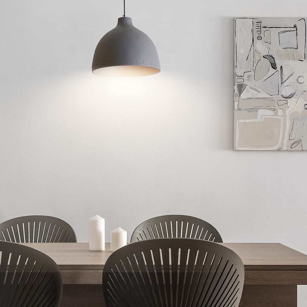 Modern Resin Dome Pendant Light with Adjustable Hanging Cord for Kitchen and Dining Room