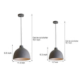 Modern Resin Dome Pendant Light with Adjustable Hanging Cord for Kitchen and Dining Room
