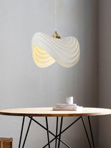 Modern Resin Flow Form Layered Pendant Light Organic Sculptural Ceiling Lamp