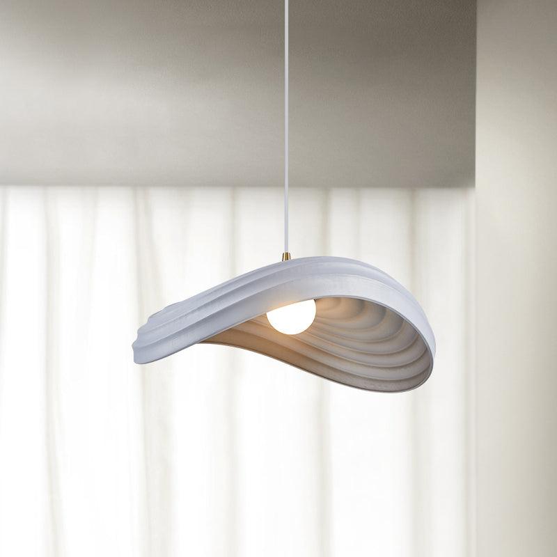 Modern Resin Flow Form Layered Pendant Light Organic Sculptural Ceiling Lamp