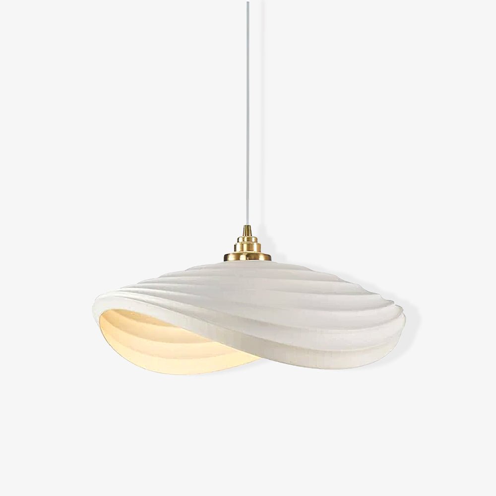 Modern Resin Flow Form Layered Pendant Light Organic Sculptural Ceiling Lamp