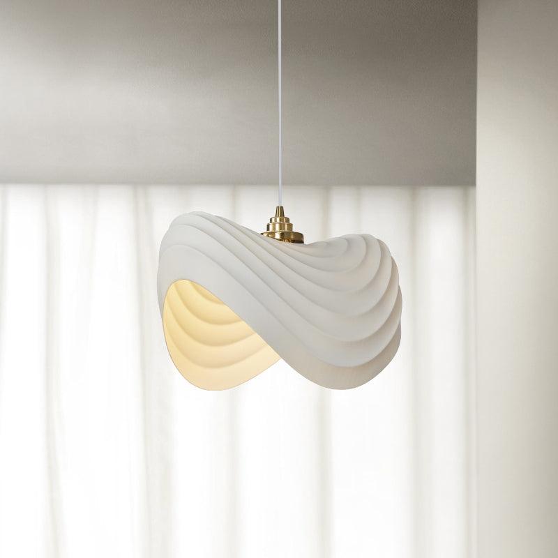 Modern Resin Flow Form Layered Pendant Light Organic Sculptural Ceiling Lamp