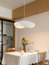 Modern Resin Flow Form Layered Pendant Light Organic Sculptural Ceiling Lamp