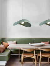 Modern Resin Flow Form Layered Pendant Light Organic Sculptural Ceiling Lamp
