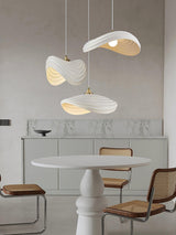 Modern Resin Flow Form Layered Pendant Light Organic Sculptural Ceiling Lamp