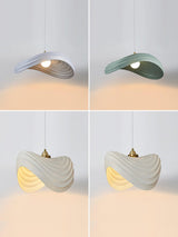 Modern Resin Flow Form Layered Pendant Light Organic Sculptural Ceiling Lamp