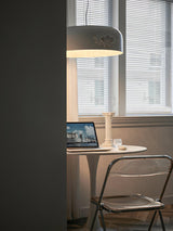 Modern Resin Pendant Light with Crystal Accents White and Beige LED Ceiling Fixture for Elegant Interiors
