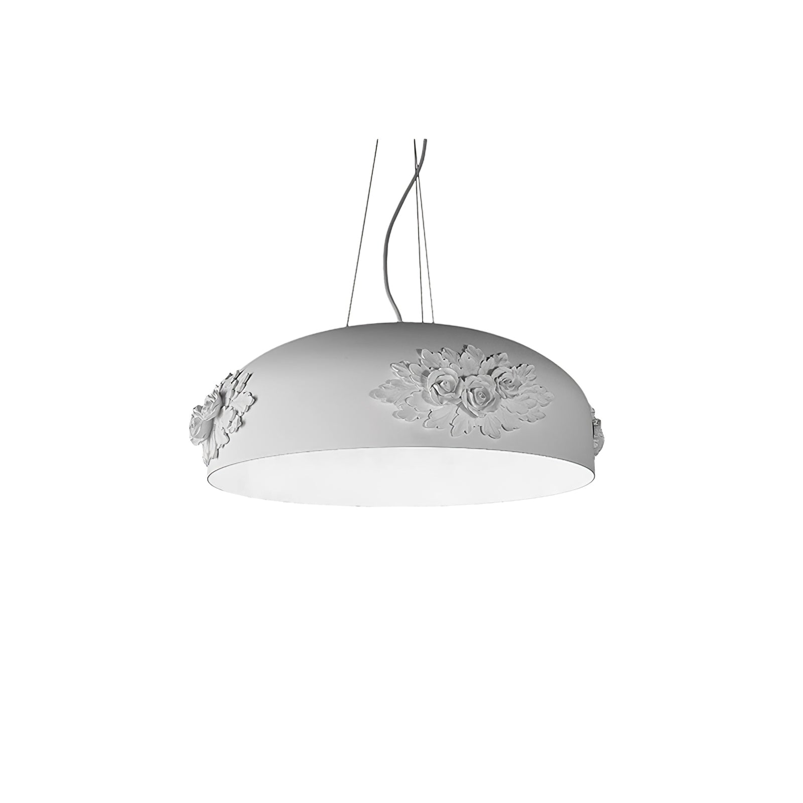 Modern Resin Pendant Light with Crystal Accents White and Beige LED Ceiling Fixture for Elegant Interiors