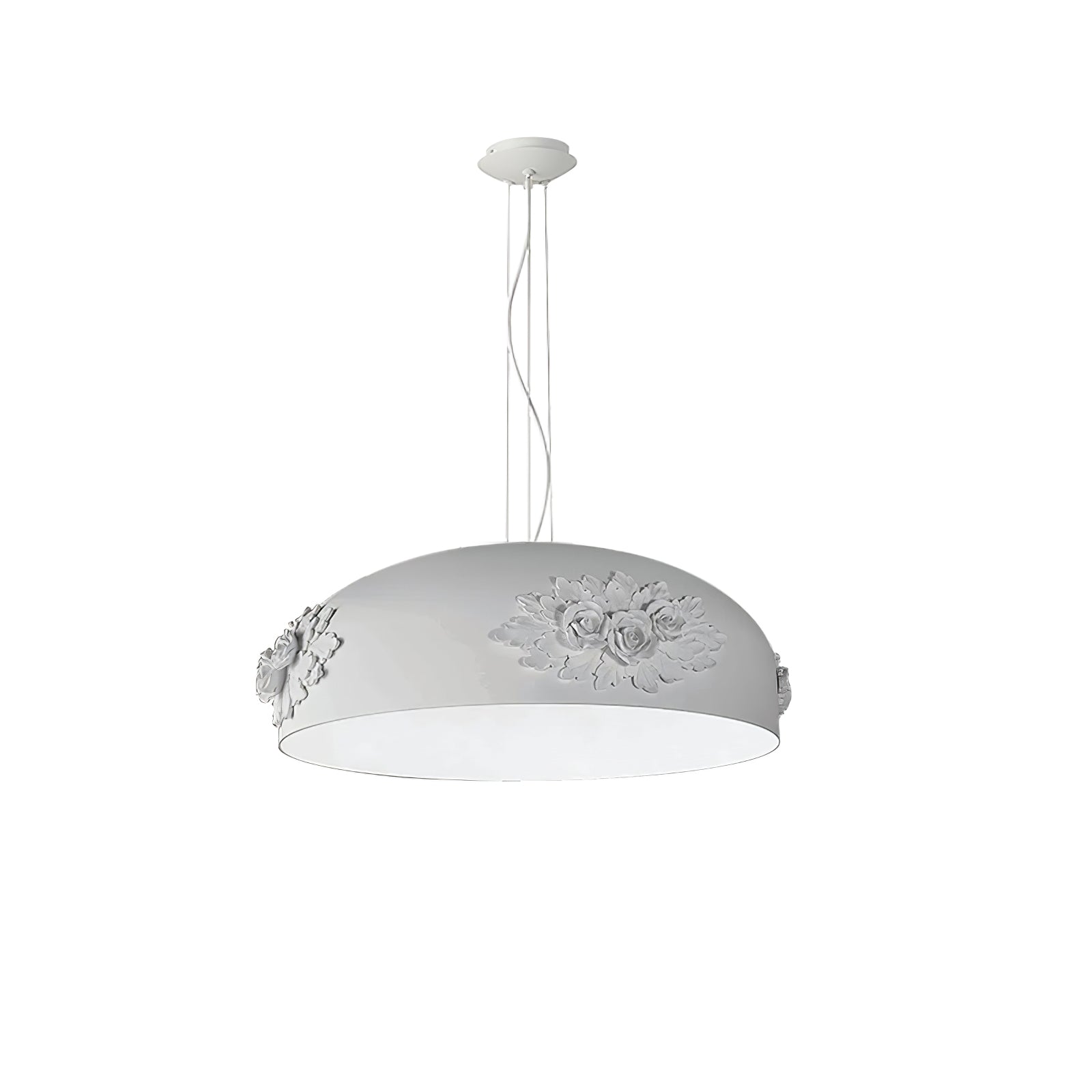 Modern Resin Pendant Light with Crystal Accents White and Beige LED Ceiling Fixture for Elegant Interiors