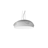 Modern Resin Pendant Light with Crystal Accents White and Beige LED Ceiling Fixture for Elegant Interiors