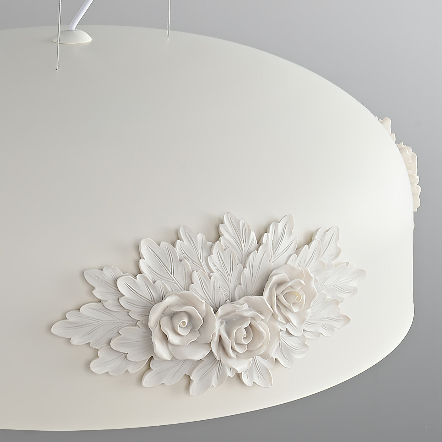 Modern Resin Pendant Light with Crystal Accents White and Beige LED Ceiling Fixture for Elegant Interiors