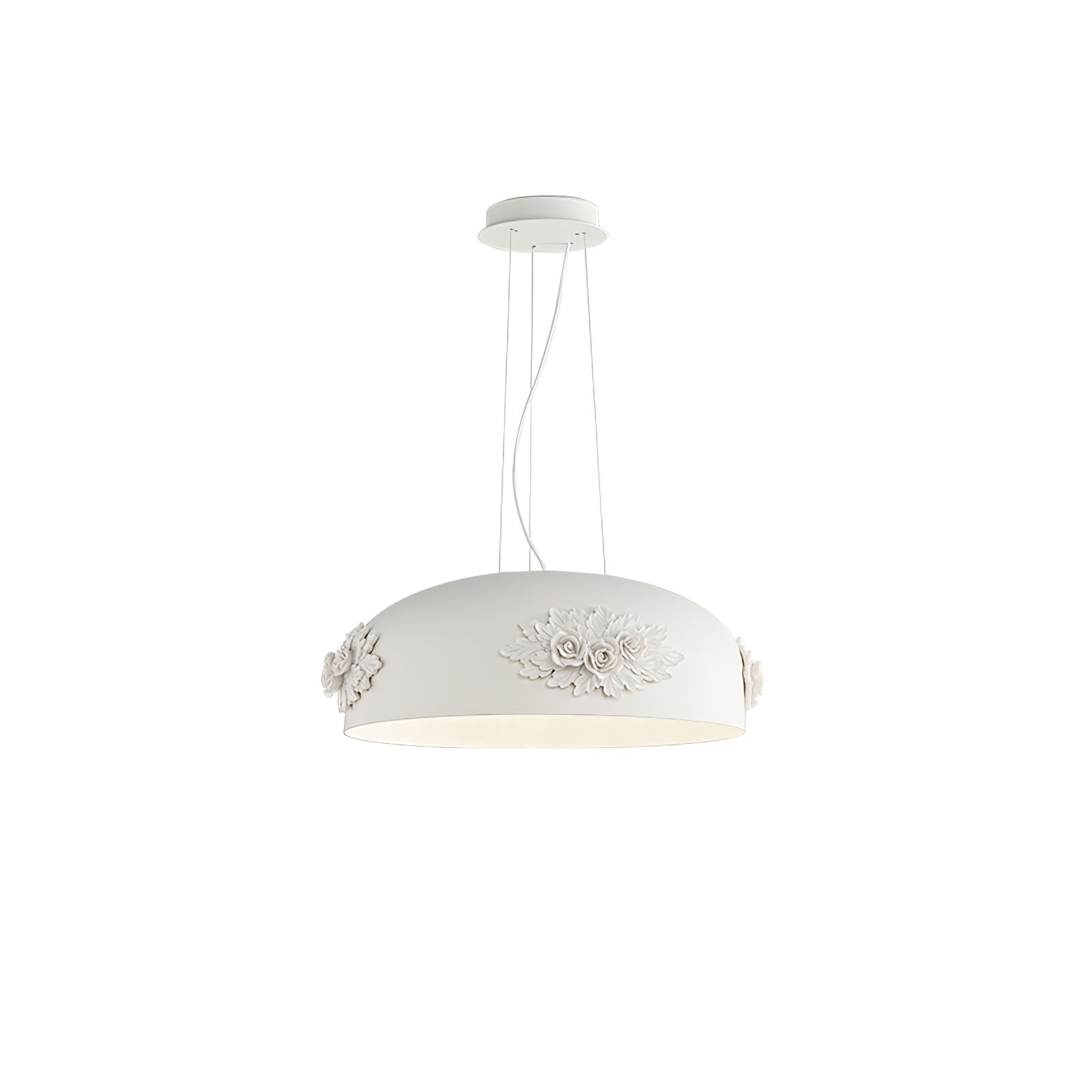 Modern Resin Pendant Light with Crystal Accents White and Beige LED Ceiling Fixture for Elegant Interiors