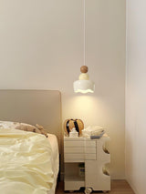 Modern Resin Rain Doll Figurine Hanging Lamp Cream Style Integrated LED Pendant Light