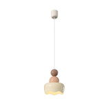 Modern Resin Rain Doll Figurine Hanging Lamp Cream Style Integrated LED Pendant Light