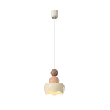 Modern Resin Rain Doll Figurine Hanging Lamp Cream Style Integrated LED Pendant Light