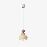 Modern Resin Rain Doll Figurine Hanging Lamp Cream Style Integrated LED Pendant Light