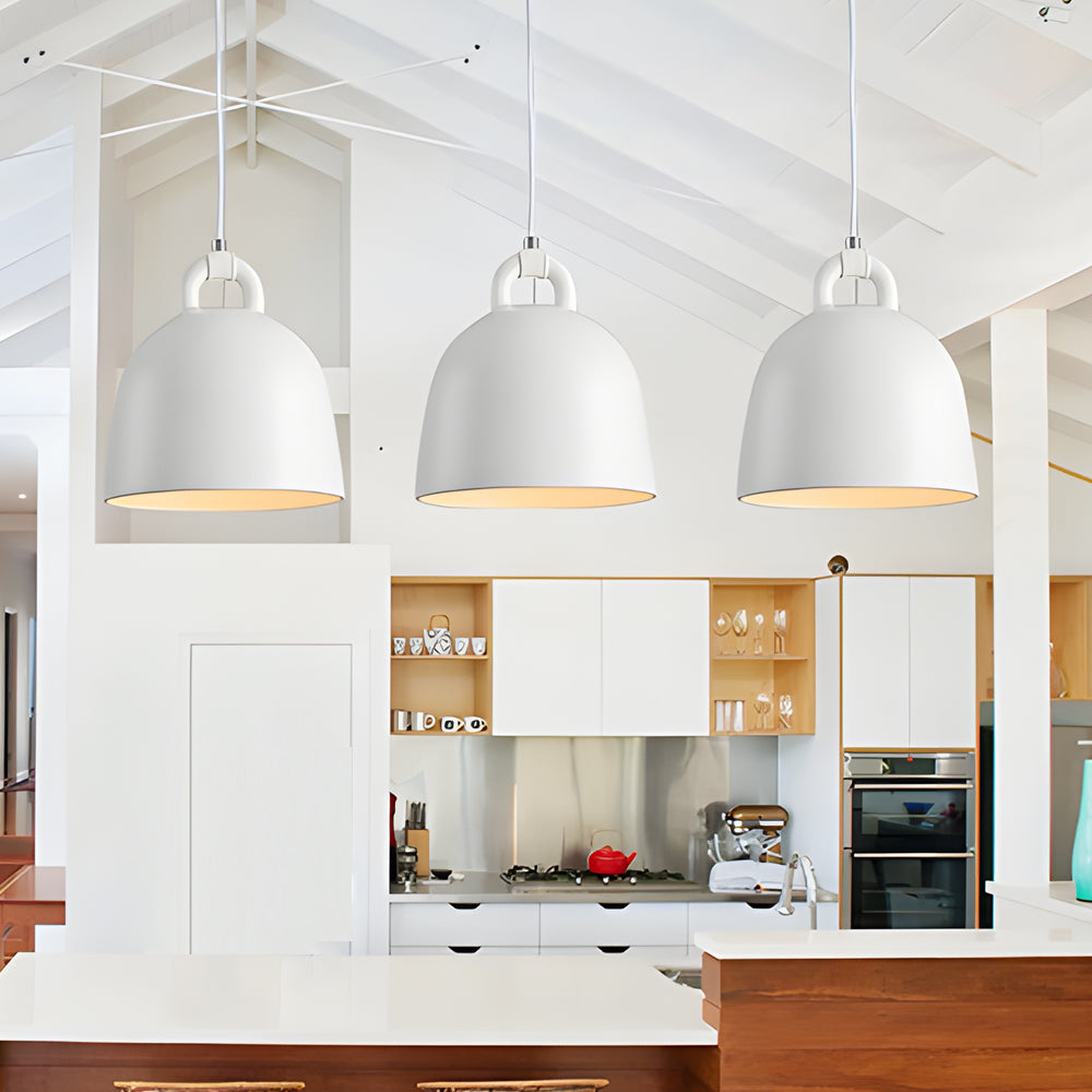 Modern Resin Semicircle Bell Pendant Light Nordic Minimalist Art Chandelier for Dining Room Kitchen Island