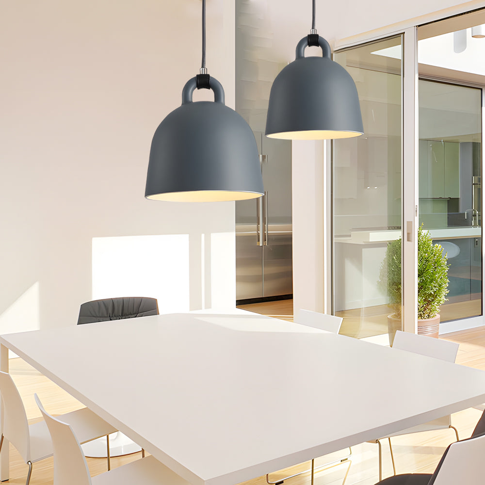 Modern Resin Semicircle Bell Pendant Light Nordic Minimalist Art Chandelier for Dining Room Kitchen Island