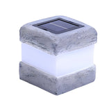 Modern Resin Stone Solar Garden Lights Waterproof Outdoor LED Pathway Landscape Lamp Warm White