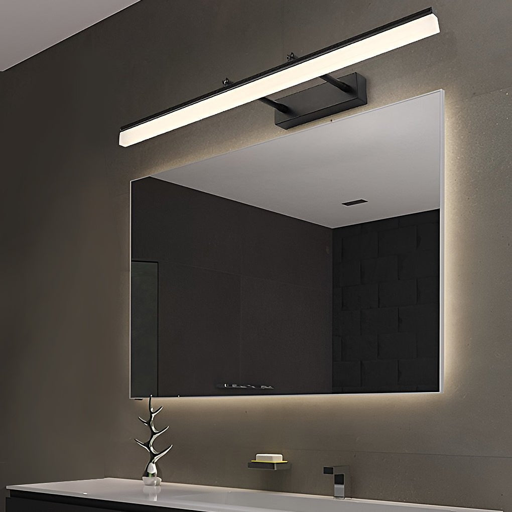 Modern Retractable LED Bathroom Vanity Light Over Mirror Stainless Steel Fixture Acrylic Bar