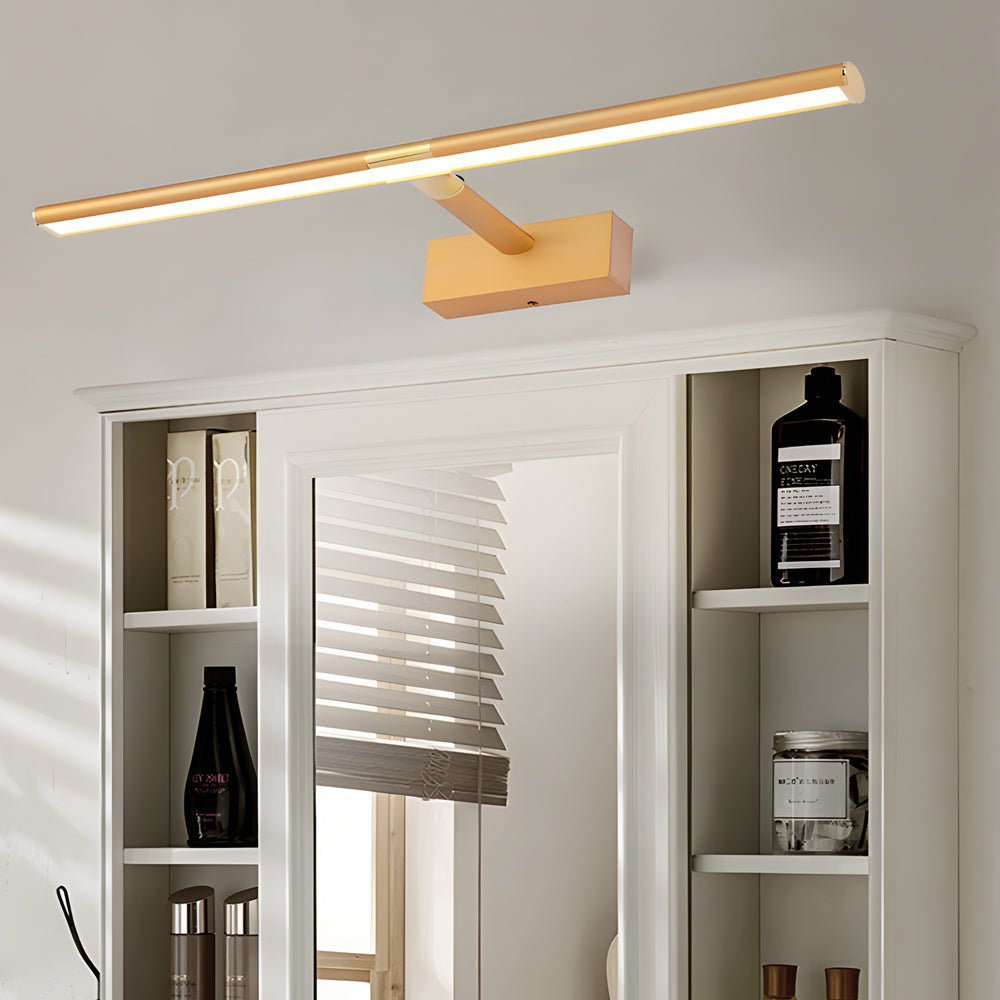 Modern Retractable LED Bathroom Vanity Mirror Light with Adjustable Matte Aluminum Rod