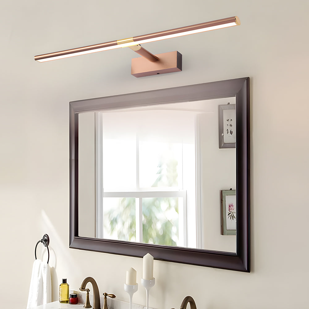 Modern Retractable LED Bathroom Vanity Mirror Light with Adjustable Matte Aluminum Rod