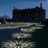 Modern RGB and Warm White Solar Pathway Lights Waterproof Outdoor Landscape Lamps 4 Pack