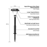 Modern RGB and Warm White Solar Pathway Lights Waterproof Outdoor Landscape Lamps 4 Pack