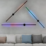 Modern RGB Color Changing Long LED Strip Wall Sconce with Remote Control Mood Lighting