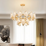 Modern Rhombus Crystal Chandelier Gold Geometric Ring LED Pendant Lighting for Luxury Interiors