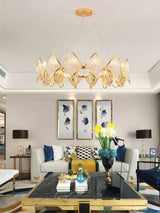 Modern Rhombus Crystal Chandelier Gold Geometric Ring LED Pendant Lighting for Luxury Interiors