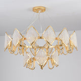 Modern Rhombus Crystal Chandelier Gold Geometric Ring LED Pendant Lighting for Luxury Interiors