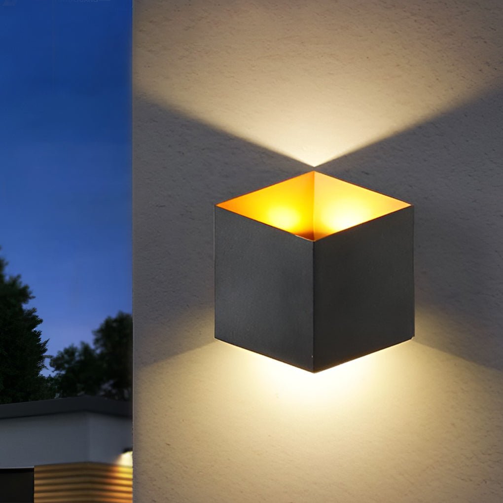 Modern Rhombus LED Outdoor Wall Light Waterproof Exterior Up and Down Sconce for Patio and Garden