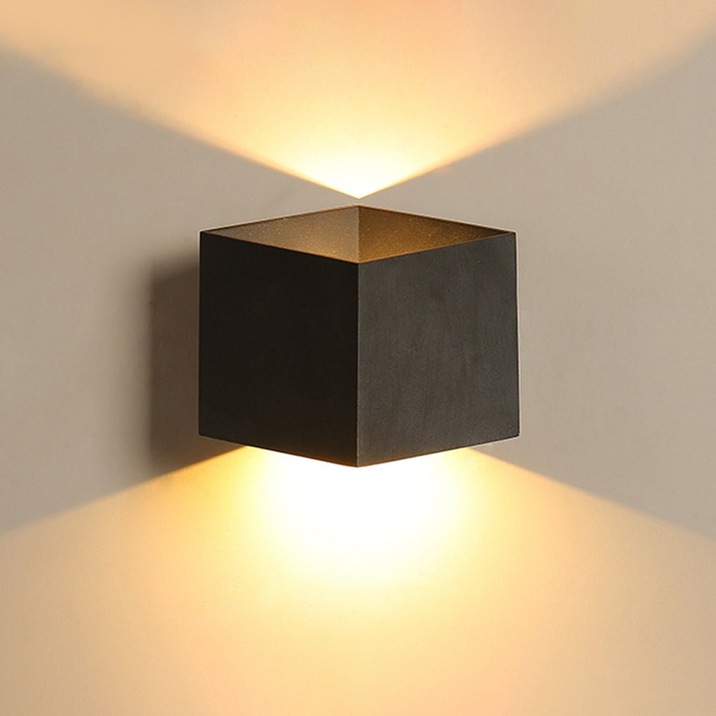 Modern Rhombus LED Outdoor Wall Light Waterproof Exterior Up and Down Sconce for Patio and Garden