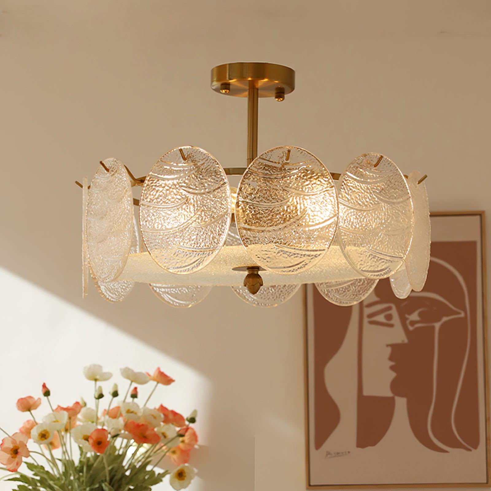 modern-ribbed-glass-chandelier-ceiling-lamp-with-clear-panels-and-gold-finish-hardware