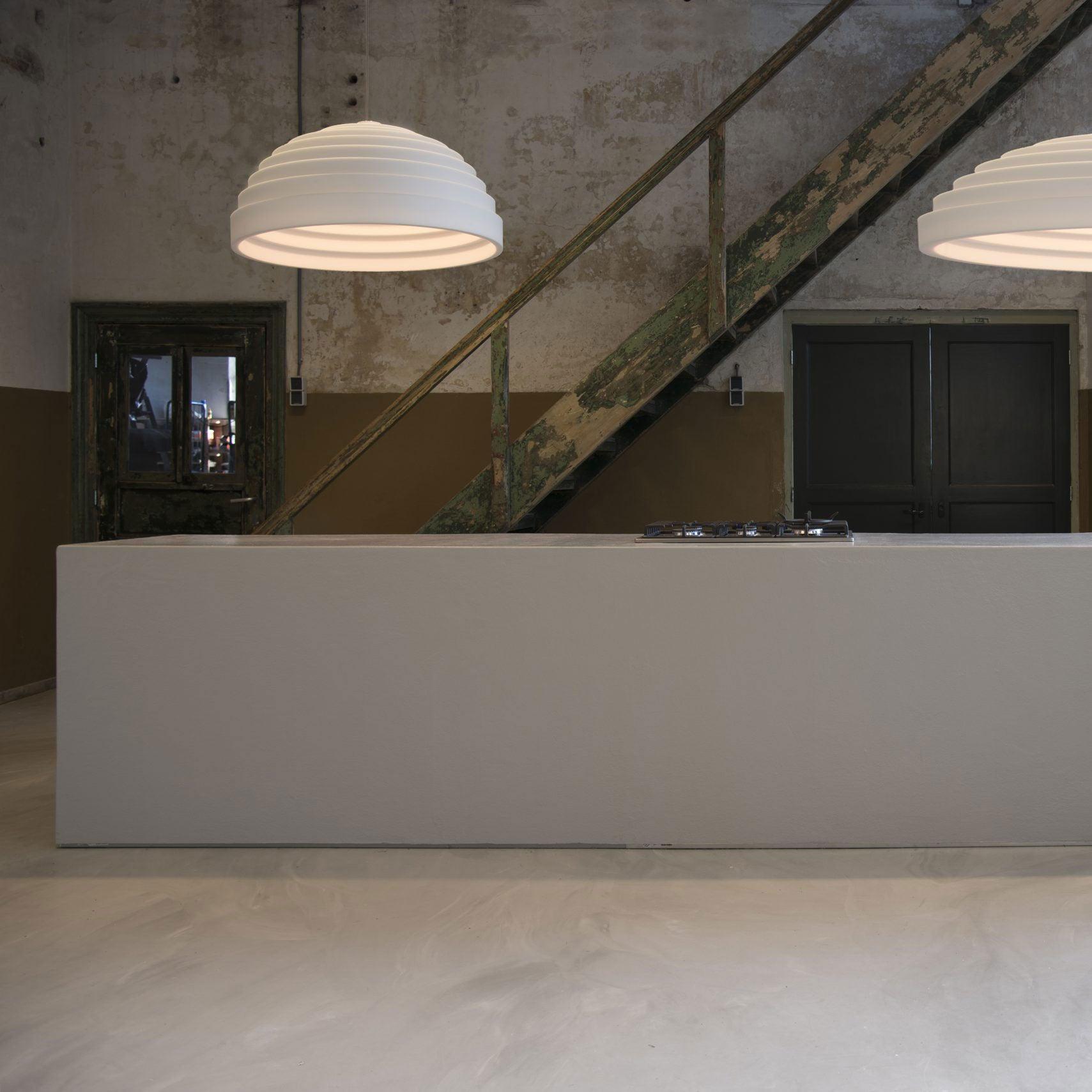 Modern Rice Field Acoustic Ceiling Lamp with Sound Absorbing Melamine Foam and Resin Finish