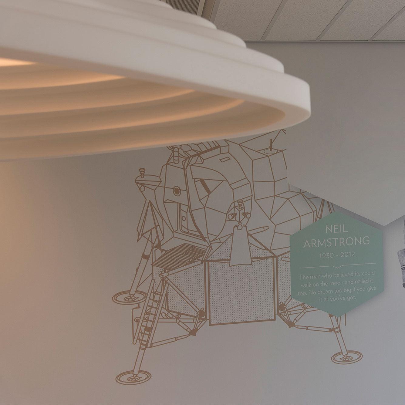 Modern Rice Field Acoustic Ceiling Lamp with Sound Absorbing Melamine Foam and Resin Finish