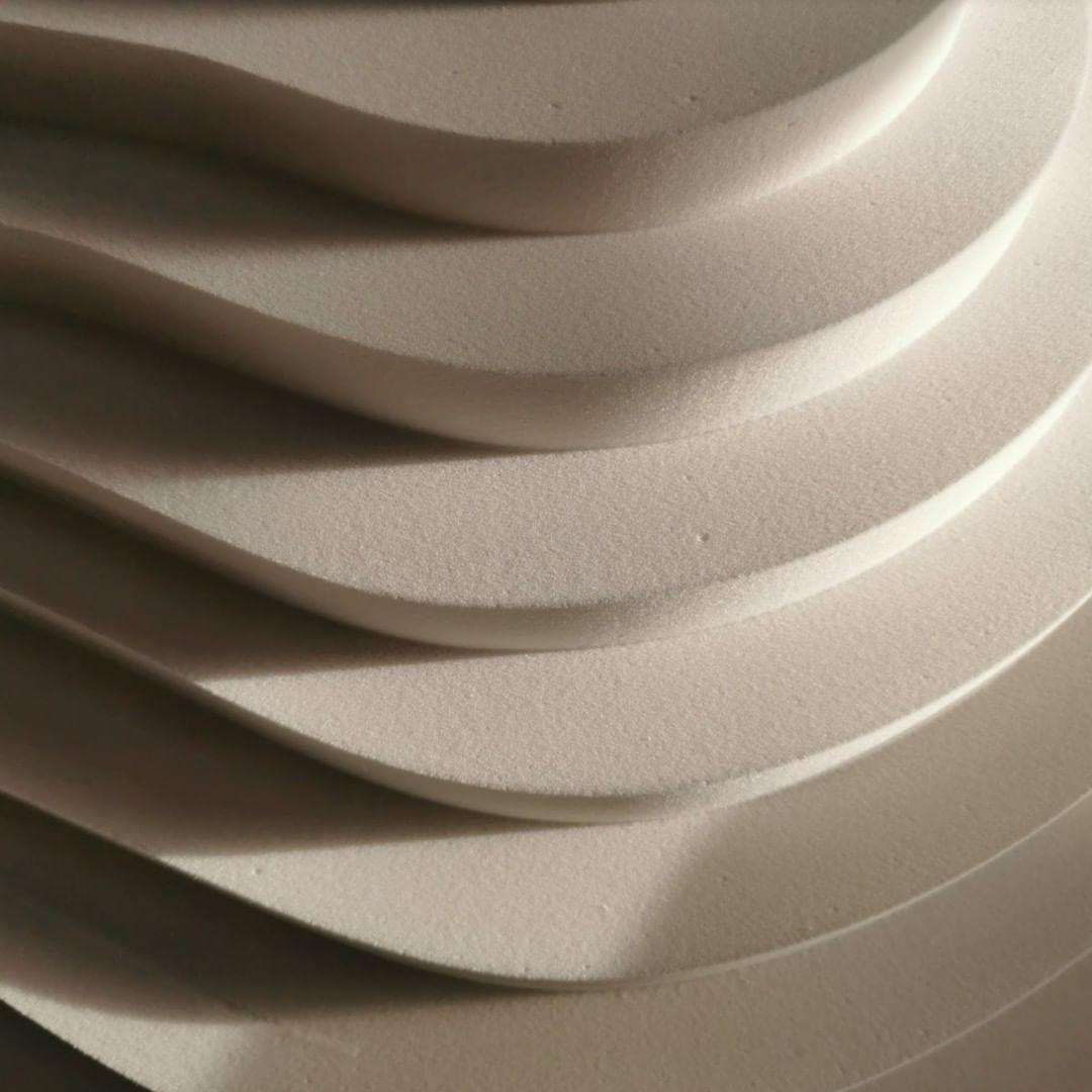 Modern Rice Field Acoustic Ceiling Lamp with Sound Absorbing Melamine Foam and Resin Finish
